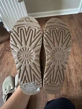 UGG Taupe Suede Slip-On Clogs